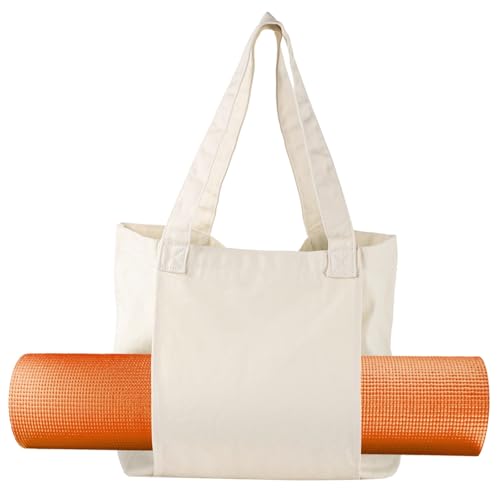 Schulter-Yoga-Tragetasche aus Segeltuch für Damen, extra große Yogamatten-Tasche mit Schlitz vorne, perfekt für Fitnessstudio, Reisen, Arbeit Schulter-Yoga-Tragetasche aus Segeltuch für Damen, extra große Yogamatten-Tasche mit Schlitz vorne, perfekt für Fitnessstudio, Reisen, Arbeit von Generisch