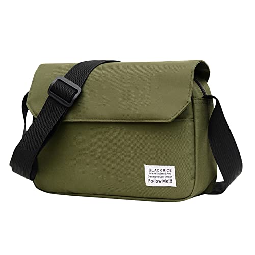 Schulterriemen Für Taschen Schwarz Silber Klassische Umhängetasche aus Nylon, Umhängetasche, Crossbody-Geldbörsen für Männer oder Frauen Taschen Regenschirm Damen (Green, One Size) von Generisch