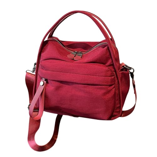 Schultertasche Für Damen | Reißverschluss Einfarbige Handtasche | Elegante Schultertasche Mit Trägern | Für Damen Teenager Schule Reisen Alltag Wochenende Fitness Picknick Einkaufen College Arbeit Bür von Generisch