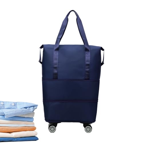 Schultertasche Mit Rädern | Rollende Handtasche Kabinentrolley | Organizer Kleiderträger Für Sport Einkaufen Expedition Wochenendreisen Urlaub von Generisch