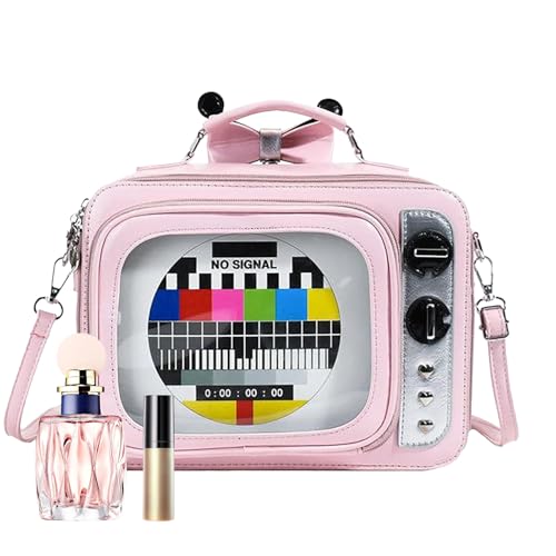 Schultertasche - Retro TV Form Schultertasche | Stylisch Multifunktional Leicht Für Unterwegs Reisen Studio Zuhause Frauen Pendeln Mädchen Alltag von Generisch