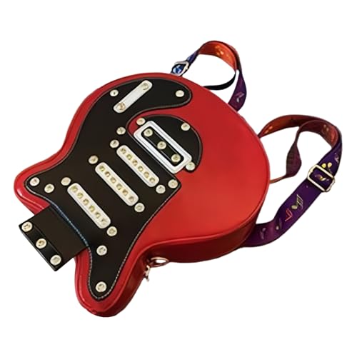 Schultertasche Umhängetasche - Gitarren-Design Handtasche & Reiserucksack - Große Umhängetasche Mit Reißverschluss Vielseitige Handtasche Für Frauen Mädchen Handy Notizbücher Täglicher Einsatz von Generisch