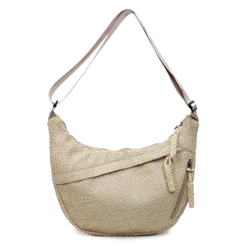 Schultertasche aus PU-Leder, trendige Hobo-Handtasche, Crossbody-Tasche, lässiger Halbmond-Tasche, Retro-Sling-Tasche für Damen, khaki, 360.00x50.00x230.00mm/14.17x1.97x9.06inch Schultertasche aus PU-Leder, trendige Hobo-Handtasche, Crossbody-Tasche, lässiger Halbmond-Tasche, Retro-Sling-Tasche für Damen, khaki, 360.00x50.00x230.00mm/14.17x1.97x9.06inch von Generisch