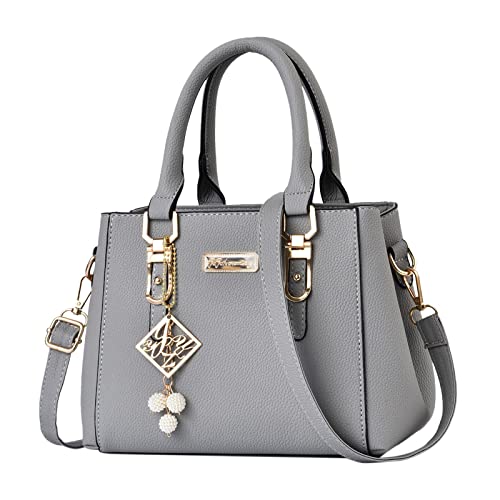 Schultertasche für Damen, großes Fassungsvermögen, modische Damentasche, grau, Einheitsgröße Schultertasche für Damen, großes Fassungsvermögen, modische Damentasche, grau, Einheitsgröße von Generisch