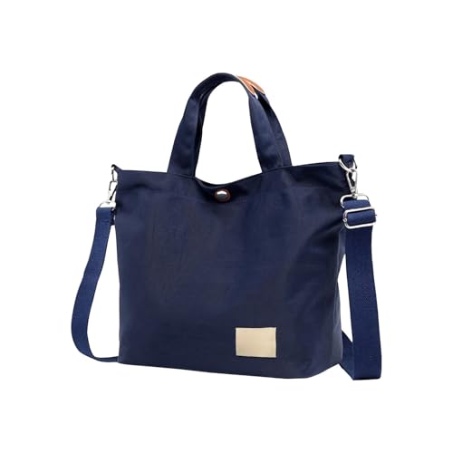Schultertaschen Dunkelblau Umhängetasche Tragbare Tote Bag Leichte Shopper Tasche Multifunktionale Freizeittasche Stylische Umhängetaschen für Ausgehen Camping Schule Outdoor Ausflug Einkaufen von Generisch