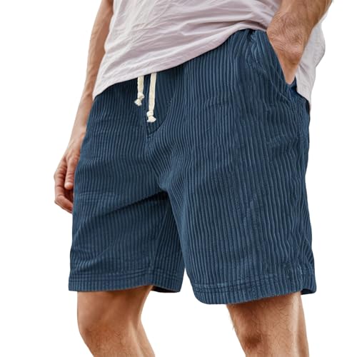 Schwarz Kurze Hosen Herren Cord Shorts Cordhose Weiß Sommerhose Hose Jorts Short Arbeitshose Grau Jogginghose Sport Leicht Sommer Cargo Stretch Outdoor Baggy Männer Casual Dunkelgrau XXXL XXL 4XL 3XL von Generisch