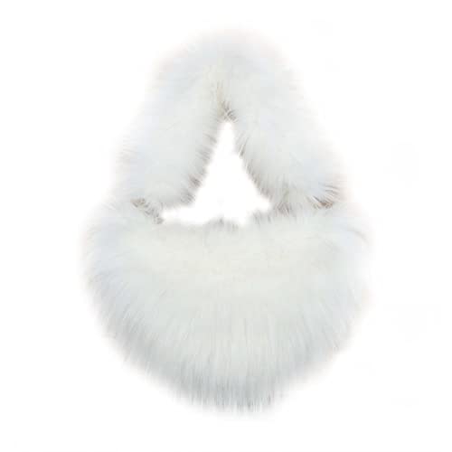 Schwarze Jogginghose Damen Mit Taschen Reine Farbe Plüsch Umhängetasche Weibliche Kleine Tasche Halbkreis Handtasche Taschen Aufbewahrung Auto (WH1, One Size) von Generisch