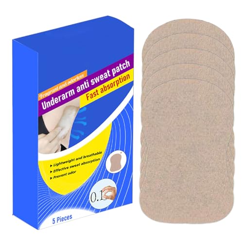 Schweißpads für Unterarme, 5 x Achsel-Schweißblocker, atmungsaktives Schweißpflaster, Antitranspirant, unsichtbar, für Männer, professionelle Arbeitseinstellungen von Generisch