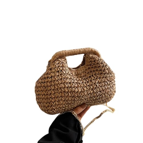 Seaside Holiday Shell Bag Damen Handtasche Strohkette Kuriertasche, khaki, 22*29cm Seaside Holiday Shell Bag Damen Handtasche Strohkette Kuriertasche, khaki, 22*29cm von Generisch