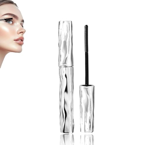 SeattleGet Mascara, Mascara mit Metallstab, 3D-Wimperntusche mit Bügeleisen, kein Abblättern, Teleskop-Stahlrohr mit abwaschbarer Metallbürste (1Pc) von Generisch