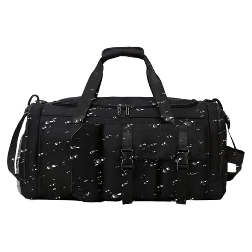 Seesack für Damen, wasserdicht, große Tragetasche, multifunktionale Sporttasche mit Trocken-Nass-Trennung für Wasserflaschen, Kleidung, Camping, Krankenhaus, Schwarz , Refer to description, Unisex von Generisch