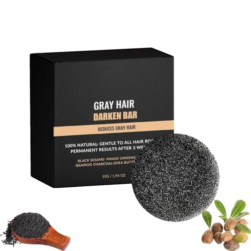 Seifenstück Zum Umkehren Grauer Haare,Renature for Men, Anti Gray Bar,Anti Grau Shampoo,Grey Attack Shampoo, Reduces Grey Hair, Nourishes Hair, Nährende Und Feuchtigkeitsspendende Riegel (1PC) von Generisch