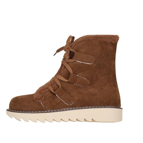 Seitlicher Reißverschluss für Damen, Stiefeletten, kurze Stiefel, einzelne Schuhe für Damen, Freizeitschuhe, Stiefel, Damenschuhe, braun, 39 EU von Generisch