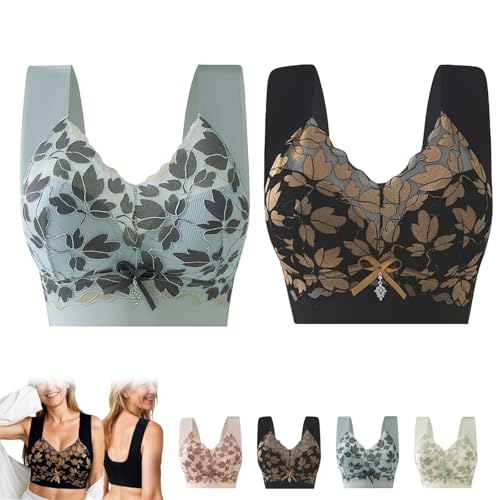 Senobra – Vielseitiger bequemer Lift & Flex Spitzen-BH, Lifting, Anti-Aging, Push-up-BH für Damen und Senioren, 2 Stück, E, 3XL von Generisch