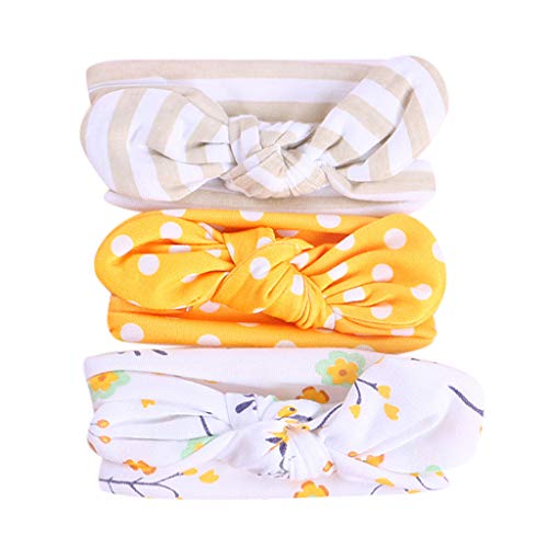 Set Mädchen Haarband Baby Blumenzubehör Headband für Mädchen Headband 3Stück Kinder Gastik für Kinder Haarzubehör Tennis Stirnband von Generisch