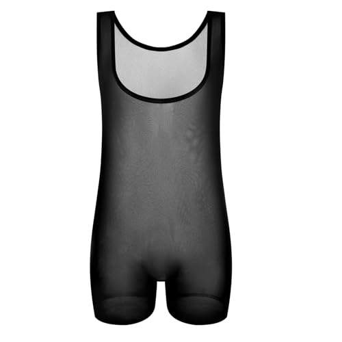 Sexy Bodysuit Herren Muskel Shirt Netz Nylon Strumpfhose Durchsichtig Mesh Overall Stringbody Ärmellos Unterwäsche Dessous Stretch Nachtwäsche Gym Fitness Clubwear Catsuit Sexy Bodysuit Herren Muskel Shirt Netz Nylon Strumpfhose Durchsichtig Mesh Overall Stringbody Ärmellos Unterwäsche Dessous Stretch Nachtwäsche Gym Fitness Clubwear Catsuit von Generisch