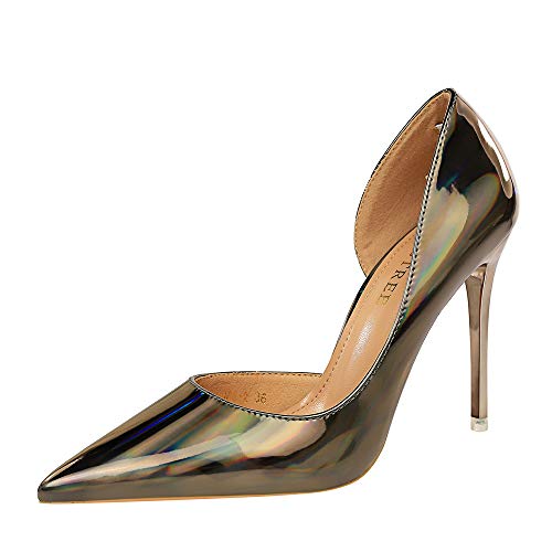 Sexy High Heels Pumps Für Damen, 4 Zoll Geschlossene Spitze Stiletto-absätze, Bequeme Party-Abschlussball-Club-absätze Sexy High Heels Pumps Für Damen, 4 Zoll Geschlossene Spitze Stiletto-absätze, Bequeme Party-Abschlussball-Club-absätze von Generisch