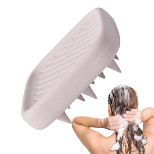 Shampoo-Bürste Kopfhautwäscher für die Dusche 2-in-1 Silikon-Duschbürsten,Ein Muss für jedes Zuhause, weicher und bequemer Haarkamm für Männer Frauen, Kinder für Zuhause, Reisen, Wohnheim von Generisch