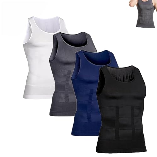 Shaperluv Shaperluv Tanktop 2.0 für Herren, groß und groß, Guys Kompressions-Körperformer, Weste, Shaper Luv Tank für Herren, 4 Stück., M von Generisch
