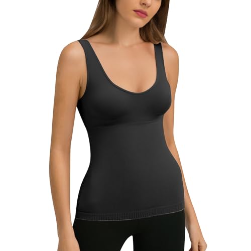 Shapewear Unterhemd Damen Bauchweg Formende Oberteile mit Spaghettiträger Kompressions Trägertop Taillentrainer Body Shaper Nahtlose Shaping Camisole Vest Top von Generisch