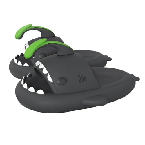 Shark Slides,Unisex Women Men Shark Slippers,Open Toe Slides Non-Slip Bath Slippers (Angler Fish Slides, Erwachsene, 44, Numerisch (von/bis), EU Schuhgrößensystem, 45, M) von Generisch