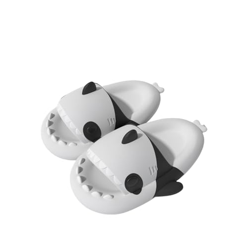 Shark Slides,Unisex Women Men Shark Slippers,Open Toe Slides Non-Slip Bath Slippers (Panda Shark, Erwachsene, 38, Numerisch (von/bis), EU Schuhgrößensystem, 39, M) von Generisch