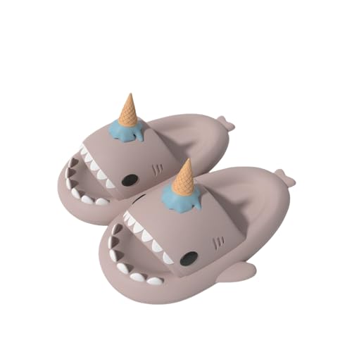Shark Slides,Unisex Women Men Shark Slippers,Open Toe Slides Non-Slip Bath Slippers (Pink4, Erwachsene, 46, Numerisch (von/bis), EU Schuhgrößensystem, 47, M) von Generisch