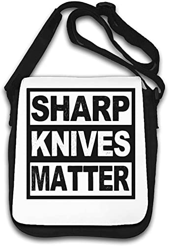 Sharp Knives Matter Funny Chef Cook Graphic Umhängetasche weiß von Generisch