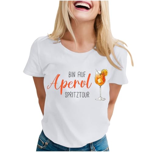 Shirt Damen - Karneval & Fasching-Damen Lustiges Freizeitshirt T-Shirt Karneval und Fasching mit Cocktail Druck Leicht Top Casual Bluse Stretch Sportshirt Stilvolle Fun-T-Shirts Oberteile von Generisch