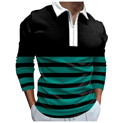 Shirt Männer Pullover Herren 5XL,Men's Polos Pullover Herren 5XL Langarm Arbeits Pullover Männern Herren Winterpullover Herren Grün 4XL von Generisch