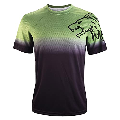 Shirts Herren Polo Tshirt Herren Heavy Atmungsaktiv Schnelltrocknend Rundhals Mode Print Mesh Sport T Shirt von Generisch