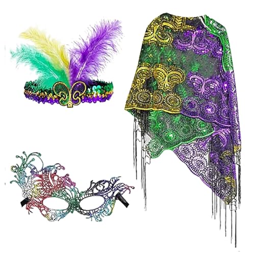 Shorts-Anzug für Damen und Mädchen, Kleidungsset für Karneval, Party, Dekoration, Sari, Ohrringe, Halskette, Armband, Maskerade, Tanz, Badeanzug, Unterteil für Damen, Einheitsgröße, Spitze von Generisch