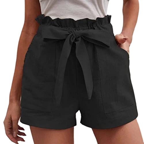 Shorts Damen 2025 Sommer Leinen Musselin Kurze Hose Beach Mit Taschen Mode Lässige Stoffhose Freizeit Stretch Gerades Bein Kordelzug Leinenhose,Hose Sommer Damen Leicht Lang Shorts Damen 2025 Sommer Leinen Musselin Kurze Hose Beach Mit Taschen Mode Lässige Stoffhose Freizeit Stretch Gerades Bein Kordelzug Leinenhose,Hose Sommer Damen Leicht Lang von Generisch