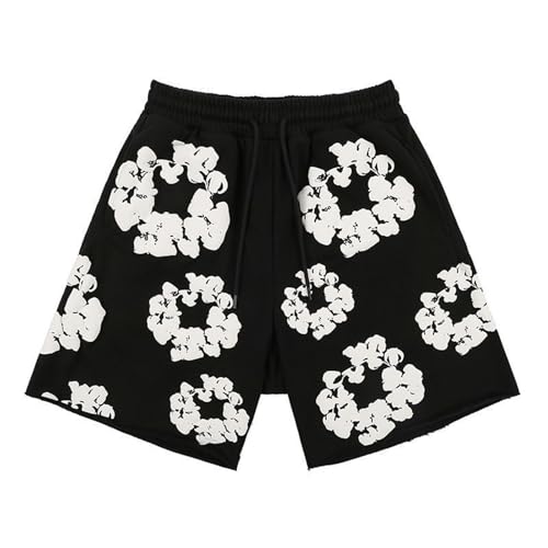 Shorts Herren Sommer Blume Unisex Y2K Hip Hop Strandshorts mit Taschen Kurze Hose Beach Shorts mit Kordelzug und Taschen Blumendruck Elastische Sportshorts Shorts Herren Sommer Blume Unisex Y2K Hip Hop Strandshorts mit Taschen Kurze Hose Beach Shorts mit Kordelzug und Taschen Blumendruck Elastische Sportshorts von Generisch