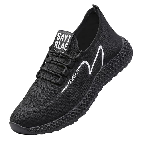 Sicherheits-Turnschuhe für Herren, Fußgewölbe-Passform, leicht zu schließen, Slip-On-Sneaker, weich gepolstertes Fußbett, Wanderschuhe, rutschfest, langlebig, Laufschuhe, Netzfutter, athletischer Sicherheits-Turnschuhe für Herren, Fußgewölbe-Passform, leicht zu schließen, Slip-On-Sneaker, weich gepolstertes Fußbett, Wanderschuhe, rutschfest, langlebig, Laufschuhe, Netzfutter, athletischer von Generisch