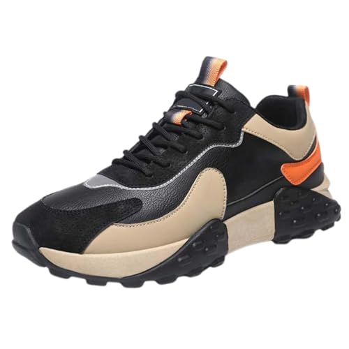 Sicherheits-Turnschuhe für Herren, weich gepolstertes Fußbett, Wanderschuhe, Fußgewölbeunterstützung, bequeme Wanderschuhe, rutschfest, Schnürung, Arbeitstrainer, Bergsteigen, Trekking, Sneaker von Generisch