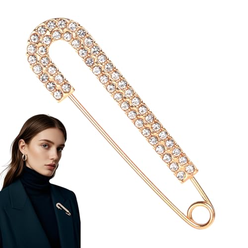 Sicherheitsnadel Brosche, Schmucknadeln für Blusen Damen, Anti-Rutsch Zirkonverschluss Strassstein Clip für Abendkleid Alltag Hochzeit Party Geburtstag von Generisch
