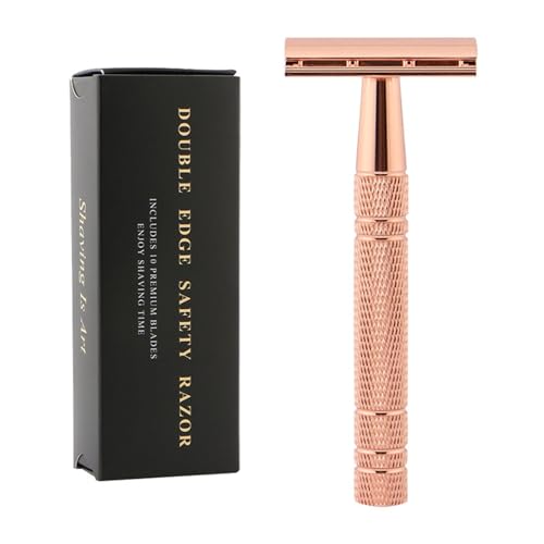 Sicherheitsrasierer, Doppelschneide-Rasierer, Einzelklingen-Rasierer, Edelstahl-Rasierer, abnehmbarer Kopf, Rasierer für Männer für eine gründliche, glatte und saubere Rasur, Metall-Rasierer, Edelstah von Generisch