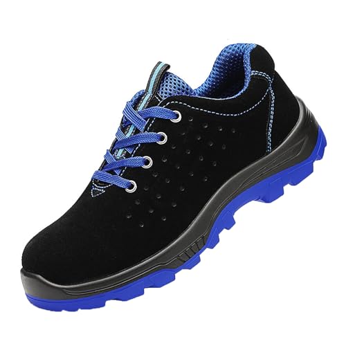 Sicherheitsschuhe Herren Arbeitsschuhe Leicht Anti-Smashing Bequem Atmungsaktiv Mode Stahlkappe Arbeitsturnschuhe -Numeric_36 von Generisch