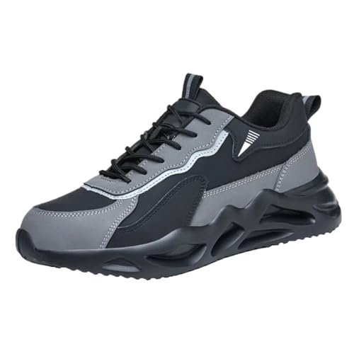 Sicherheitsschuhe Herren Arbeitsschuhe Leicht Atmungsaktiv Stahlkappe Arbeitsturnschuhe Anti-Smashing Bequem Mode -Numeric_39 von Generisch