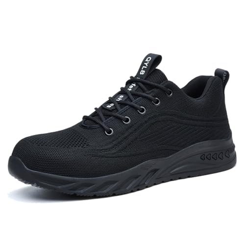 Sicherheitsschuhe Herren Arbeitsschuhe Sneaker Sportschuhe Stahlkappenschuhe Outdoorschuhe Bequeme Turnschuhe Atmungsaktive Schuhe Wanderschuhe Sommerschuhe Trekkingschuhe Outdoor Sommer Laufschuhe von Generisch