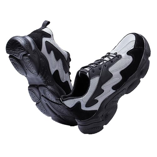 Sicherheitsschuhe Herren Damen Leicht Arbeitsschuhe rutschfest mit Stahlkappe Sportlich Atmungsaktiv Schutzschuhe Komfort Mode-Numeric_43 von Generisch