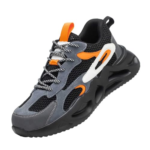 Sicherheitsschuhe Herren Leicht Arbeitsschuhe Damen Stahlkappe Sportlich Sneakers Atmungsaktiv Mode Stahlkappe -Numeric_43 von Generisch
