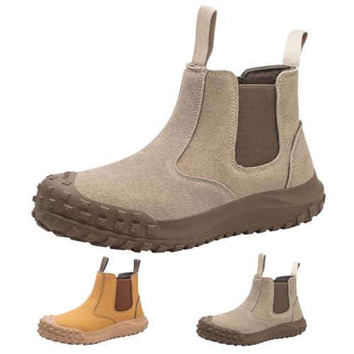 Sicherheitsschuhe High Top Stahlkappe Sneaker Leicht Atmungsaktiv Arbeitsschuhe Sneaker zum Schutz Anti Slip Stiefel Herren Damen Barfuß Boots Ankle Stiefeletten Mikrofaser Flache Halbstiefel von Generisch