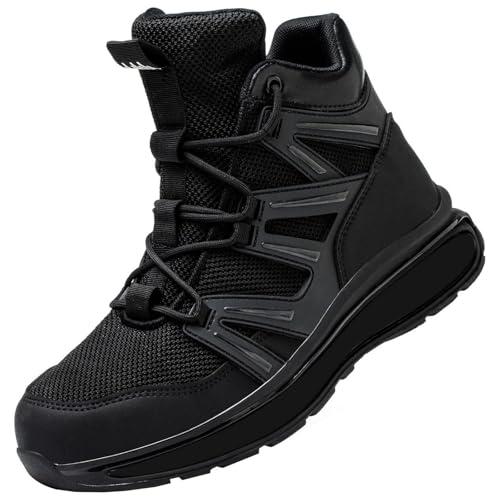 Sicherheitssneaker für Herren, hohe Reichweite, Wanderschuhe, rutschfest, stabiler Griff, Arbeitssneaker, Berg, Trekking, athletischer Trainer, gepolstertes Fußbett, bequeme Wanderschuhe von Generisch