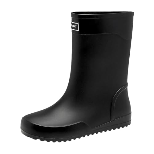 Sicherheitsstiefel Herren Regenstiefel Langschaft Freizeitschuh Grundlegend Original Bequem Rutschfesten Wasserdicht Stiefel, Für Arbeit Angeln Autowäsche Küche von Generisch