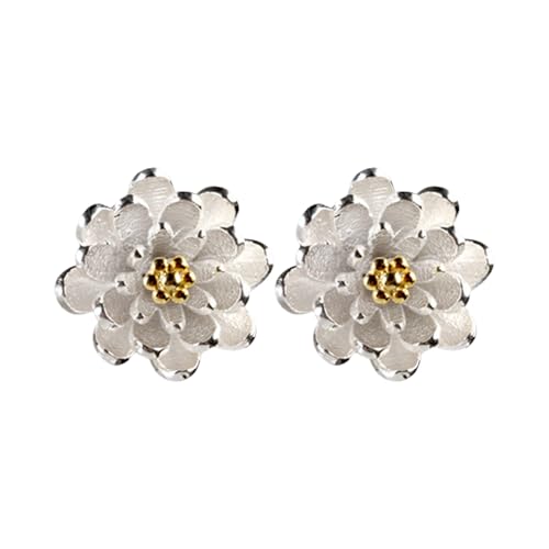 Silber Ohrringe 925 Sparkling Zircon Earrings Ear Cuff For Teen Girls Piercing Studs Trendy Earrings ene Ritter Ohrringe (Yellow, One Size) von Generisch