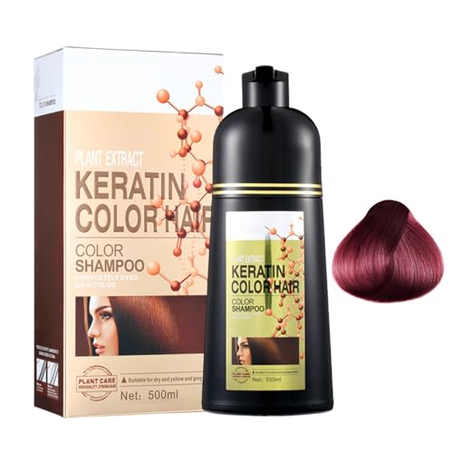 Silbergraues Haarfarbshampoo – Natürliches Haarfärbeshampoo, 6-in-1-Haarfärbemittel Deckt Graues Haar Ab, Langanhaltendes Farbshampoo Für Männer Und Frauen, Shampoo-Haarfärbemittel, 500 Ml von Generisch