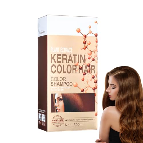 Silbergraues Haarfarbshampoo – Natürliches Haarfärbeshampoo, 6-in-1-Haarfärbemittel Deckt Graues Haar Ab, Langanhaltendes Farbshampoo Für Männer Und Frauen, Shampoo-Haarfärbemittel, 500 Ml von Generisch