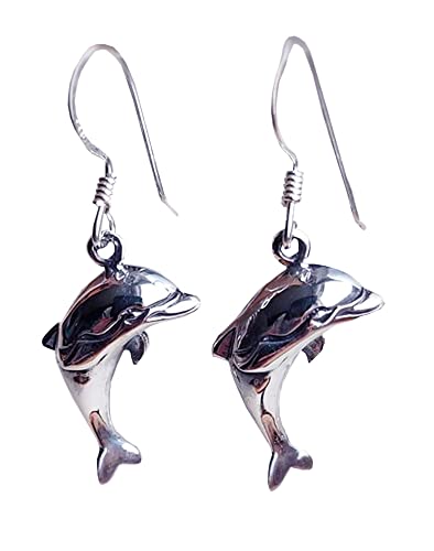 Silber Ohrringe Delfin 925 er Sterling Frauen Männer Schmuck von Generisch
